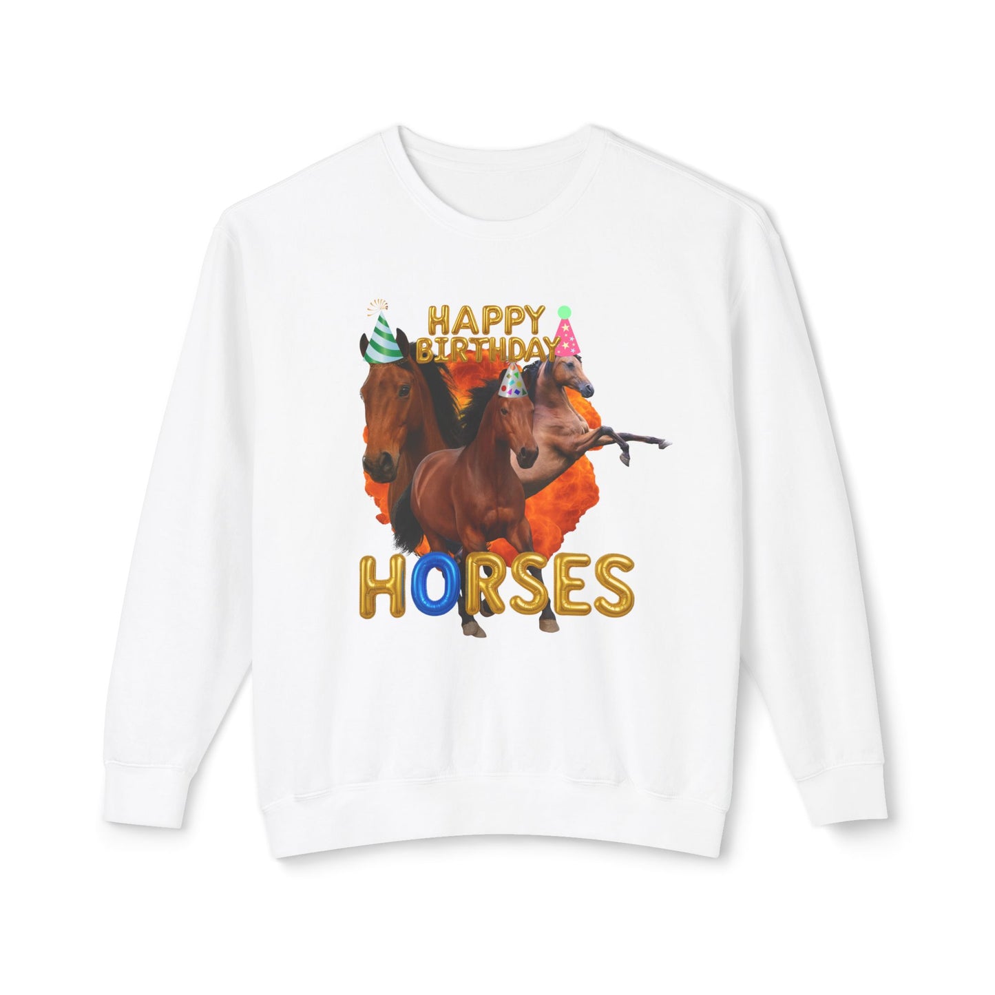 Happy Birthday Horses Sweatshirt