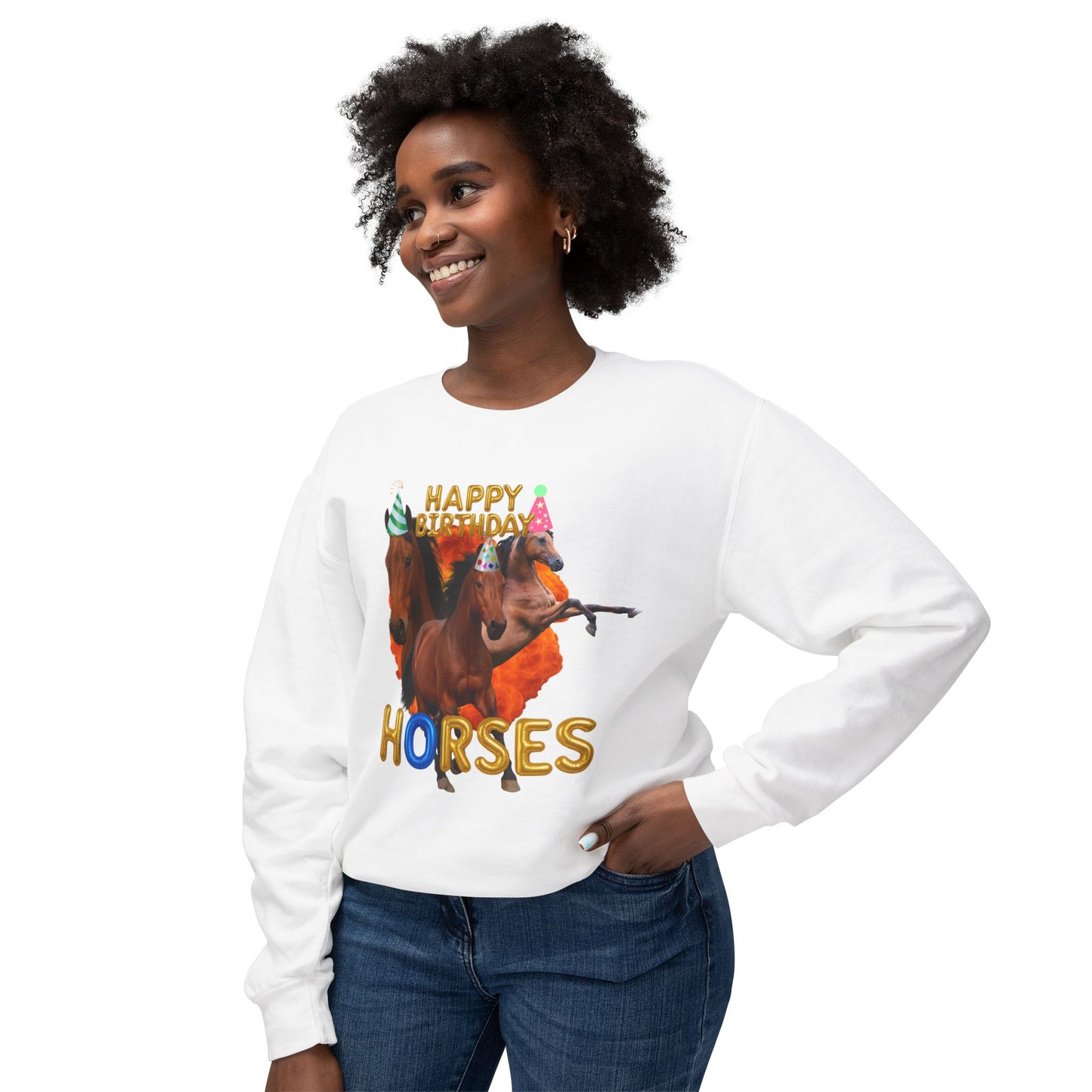 Happy Birthday Horses Sweatshirt
